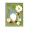 Stupell Industries Daisy Garden Gnome Blue Rainbow Floral Pattern in Gray Frame Wall Art